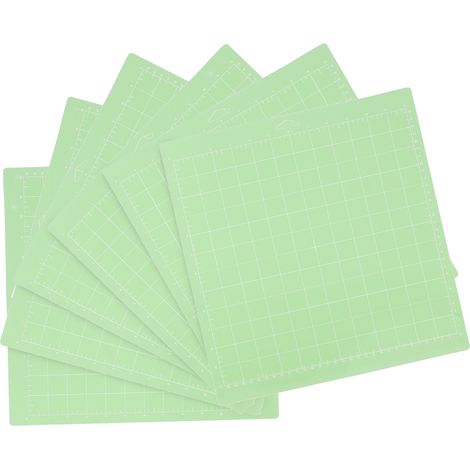 Lot de 6 tapis de découpe 30 x 30 cm, quadrillés verts, pour loisirs créatifs, couture et bricolage. (1/5)