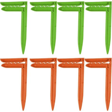 Lot 8 pinces pour serviette de plage – vert + orange – fixe couverture / pique‑nique – camping / voyage (1/5)