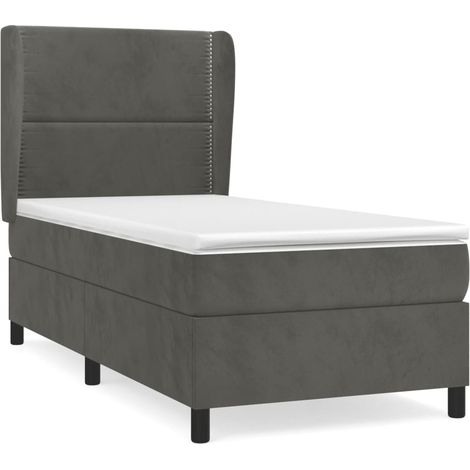 Maison Exclusive - Boxspringbett mit Matratze Dunkelgrau 90x190 c