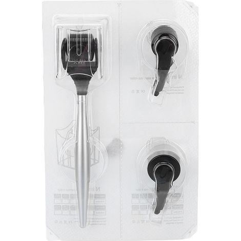 Rouleau à micro-aiguilles 3 en 1 - Compresse froide pour pores, 2 têtes de remplacement 540 aiguilles, soin peau et massage (1/5)