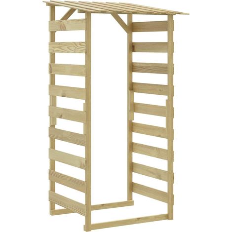 Pérgola con techo madera de pino impregnada 100x90x200 cm vidaXL