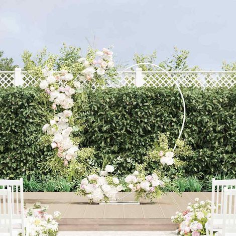 vidaXL Arco Nuziale Bianco 195 x 35 x 211 cm Acciaio (1/5)