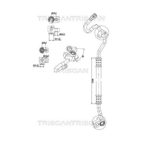 Conduite à haute/basse pression, climatisation TRISCAN 9010 16049 FORD 1778999