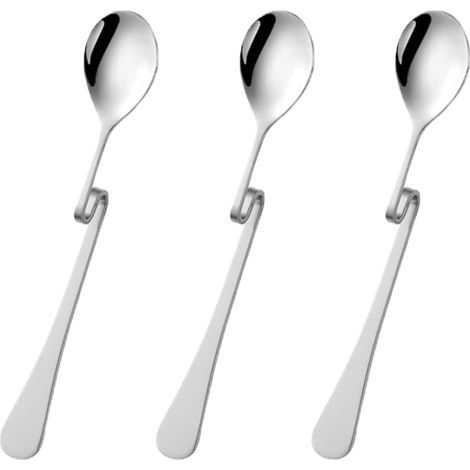 Lot de 3 cuillères à latte, longues cuillères à café pour la maison, le bureau, le café et les voyages. (1/5)