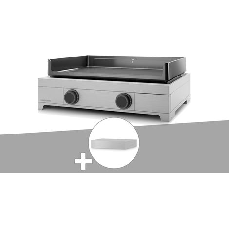 Plancha gaz Modern 60 inox avec couvercle - Forge Adour