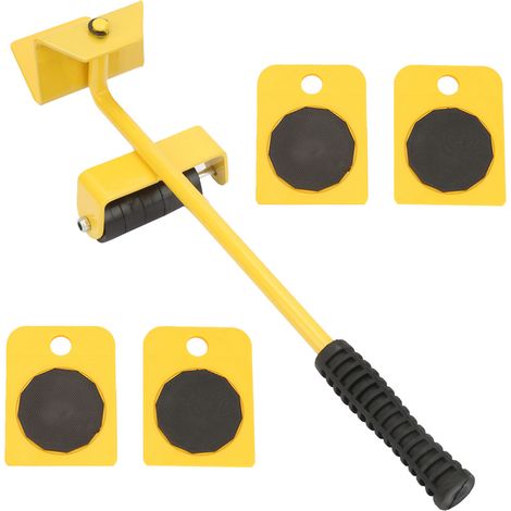Kit de déménagement, plaque de levage jaune pour objets lourds, capacité de charge de 150 kg (1/5)