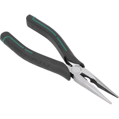 Pince à bec fin 20 cm acier CRV long manche antidérapant pour bijoux loisirs créatifs artisanat (1/5)