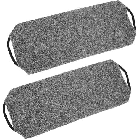 2 Pièces Gommage du Dos pour la Douche (Gris), Serviette de Toilette Exfoliante, Sangle De Bain avec Poignées, Sangle Lave Dos, Accessoires pour le Bain, Un Nettoyage en Profondeur