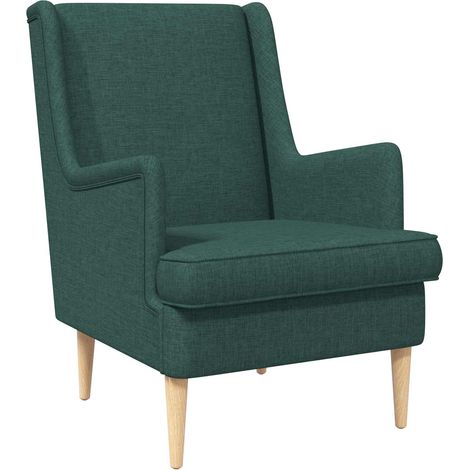 Sillón Verde oscuro Tela vidaXL