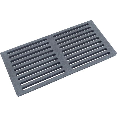 Fonderia Bongiovanni - Griglia in Ghisa asole lisce per Camino Portalegna Raccolta Cenere Fondello Stufa BBQ disponibile in diverse misure scegli la misura : 29,5x15x1 cm