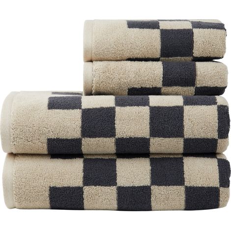 Lot de 4 serviettes en coton biologique Vinga Elba, taille unique, grises (1/3)
