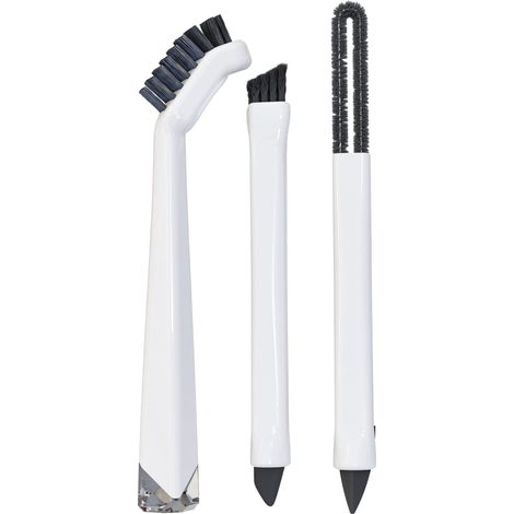 Lot de 3 Petites brosses de Nettoyage Lot de 2 brosses à récurer pour Nettoyage et Brosse à récurer à Pointe en Silicone Nettoie la Salle de Bain Douche carrelage Cuisine Sol (1/5)