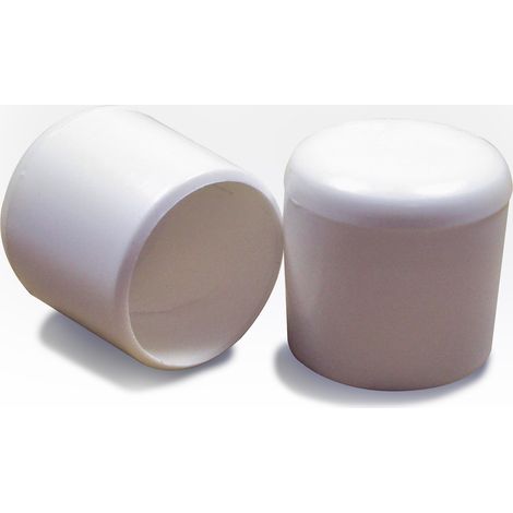 Embout enveloppant en plastique blanc pour tube de diamètre 12 mm – Protection contre chocs et humidité – Pour mobilier et grillage – Ajile