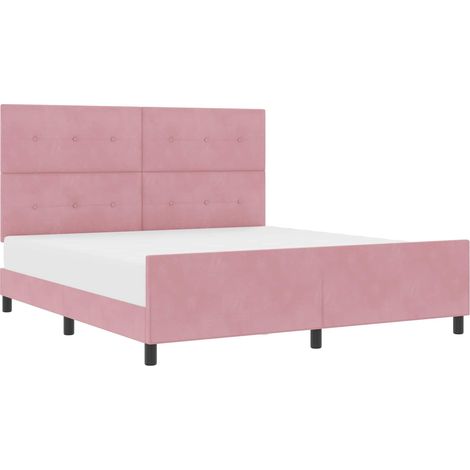 Maison Exclusive - Boxspringbett mit Kopfteil Rosa 180 x 200 cm S (1/5)
