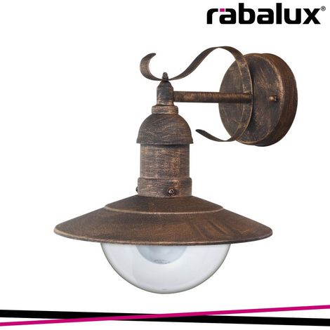 Applique esterna Oslo oro anticato E27 IP44 Rabalux