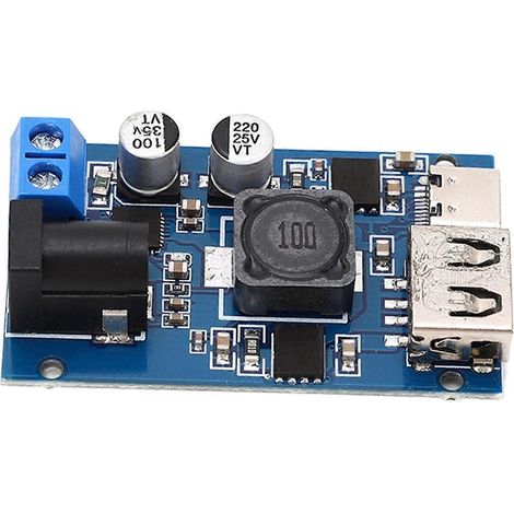 DC/DC-Abwärtswandlermodul mit USB-Transformator und Spannungsreglerplatine für Auto und Mobiltelefon (8,2–32 V)