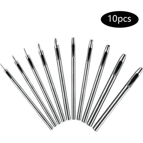 Perforateur Cuir 10 Pièces Emporte Pièce à Frapper Pointeau a Frapper Emporte Piece Cuir Papier Joint Moteur Creux Trou Poinçon Creux en Acier Rond Set Poinçon Creux En Cuir (1/5)