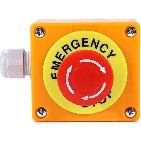 1 No 1 NC 10A 660V Emergency Stop Push Button Red Mushroom Switch Station (1/4)