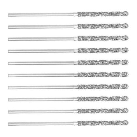 20 punte HSS con rivestimento diamantato, 1 mm, per vetro, piastrelle, ceramica, pietra e conchiglie (1/4)