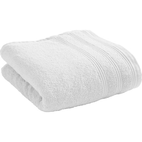 Serviette de bain éponge 50 x 100 cm – 400 gr/m² en 100% coton naturel – Absorption rapide et confort durable – Couleur neige – Univers Decor