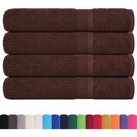 Serviettes de sauna 4 pcs marron 80x200 cm 360 g/m² 100% coton CFW236285