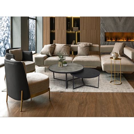 SET MESAS NAIRA GRIS-NEGRO (1/3)