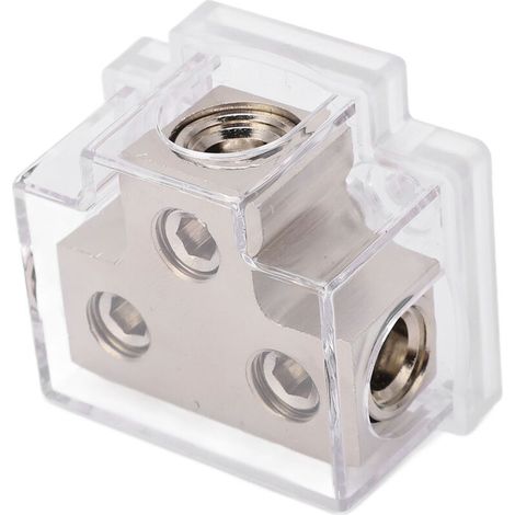 2-Wege-Stromverteilerblock aus Zinklegierung für Auto-Audiosysteme