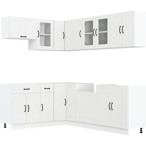 Maison Exclusive - Mueble de cocina Lucca blanco 11 piezas madera (1/5)