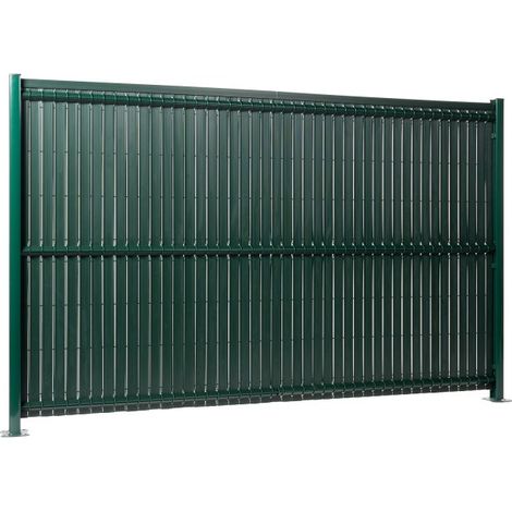 Kit occultation lattes PVC 1m93 x 2m50 – Maille 55 – Traitement anti-UV – Installation rapide sans outillage – Brise-vue vert – Gardenode