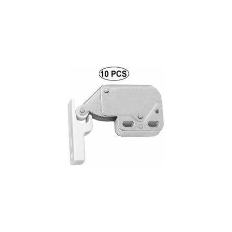 10 Pièces Mini-latch Loqueteaux à Ressort Serrure de Ressort Loquet Meubles à Serrure à Pression pour Porte Mini Latch avec Plaque de Retenue Automatique pour Battantes de Avec des vis Placard Cariven (1/5)