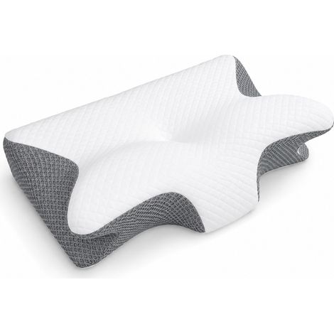 Oreiller cervical en mousse à mémoire de forme – Oreiller papillon orthopédique et respirant (1/5)
