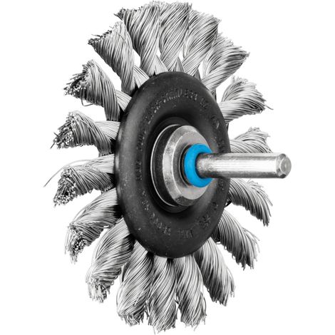 PFERD TOOLS POS Rundbürste gezopft RBG Ø76x6 mm Schaft-Ø6 mm Edelstahl-Draht-Ø0,35