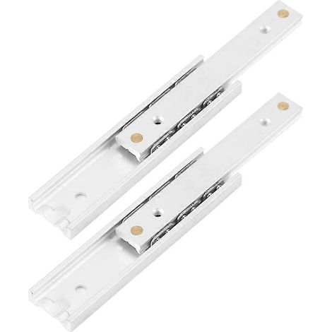 2 glissières de tiroir robustes en alliage d'aluminium à roulement à billes, rail télescopique durable, glissement fluide (140 mm) (1/5)
