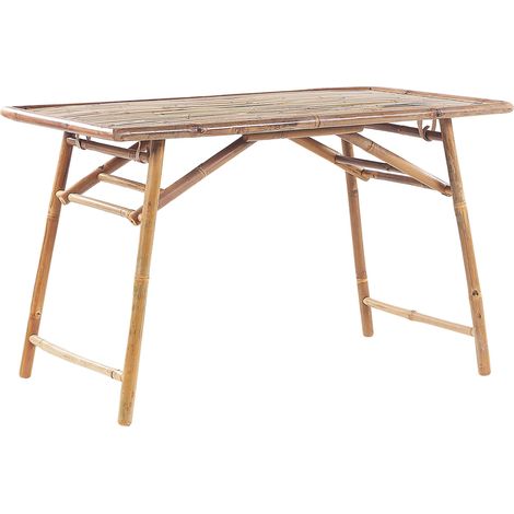 Gartentisch MOLISE 120 cm 69 cm Bambusholz Hellbraun (1/5)