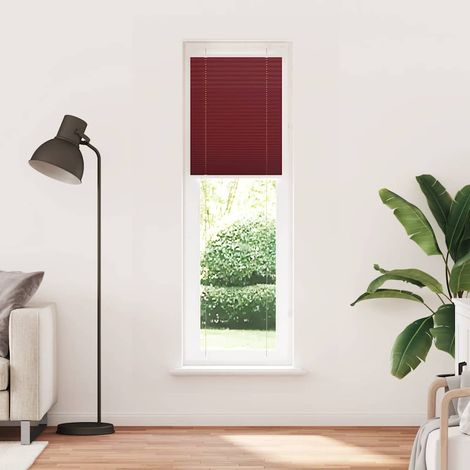 Maison Exclusive - Estor Plisado rojo burdeos 60x200 cm Tela Anch