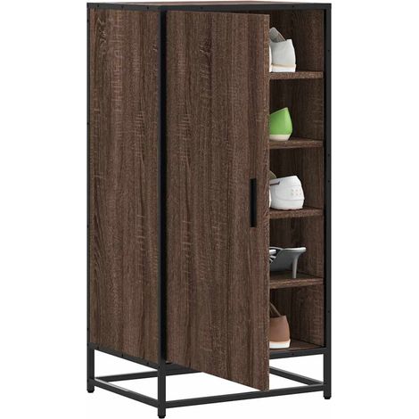 vidaXL Scarpiera Rovere Marrone 48x38x97,5 cm in Legno Multistrato (1/5)