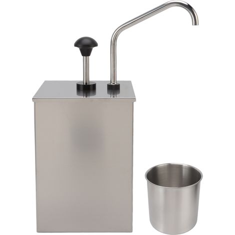 Pompe doseuse à sauce soja 4L en acier inoxydable, distributeur de condiments à tête unique, presse-sirop (1/5)
