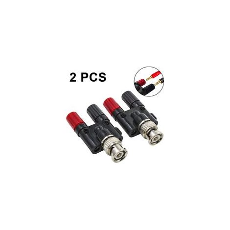 Adaptateur BNC mâle vers double prise banane femelle (lot de 2) (1/5)