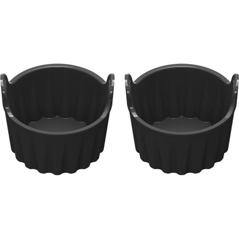 Juego de 2 moldes de silicona para freidoras de aire - Negro (1/5)