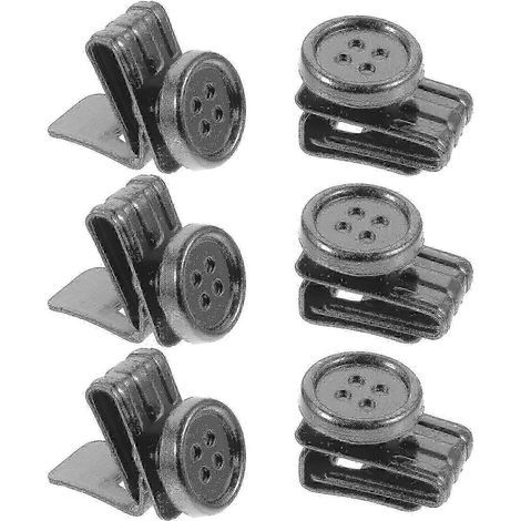 Lot de 6 boutons métalliques sans couture pour bretelles, accessoires de fixation à clip (1/4)