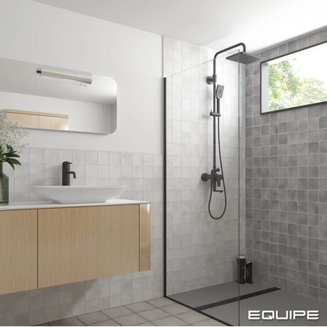 Carrelage sol / mur effet zellige bejmat 10x10 cm blanc gris mate ARGILE ICE (vendu par boite de 0,60m2) (1/3)