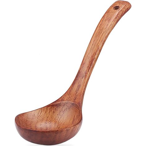 Cuillère en bois, cuillère en bois naturel, cuillère à porridge, 24 cm de long (1/5)