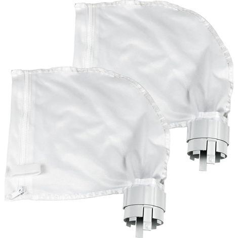 Lot de 2 Sacs Filtrants pour Nettoyeur de Piscine Convient pour Polaris360 et 380 Nettoyeur de Piscine Design Zippé et Réglable en Blanc (1/5)