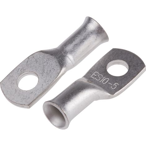 Cosses à œillet RS PRO, Non-isolé, 10mm², 5mm, 11mm