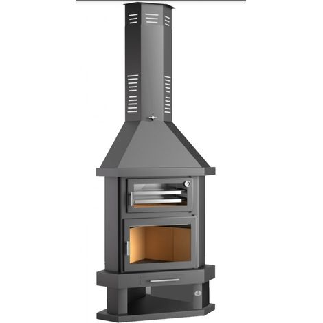 Chimenea Leña Rincón con Horno FM Modelo C-300-RH