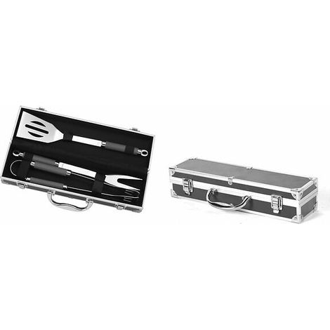 Mallette 3 ustensiles - Inox - Gris