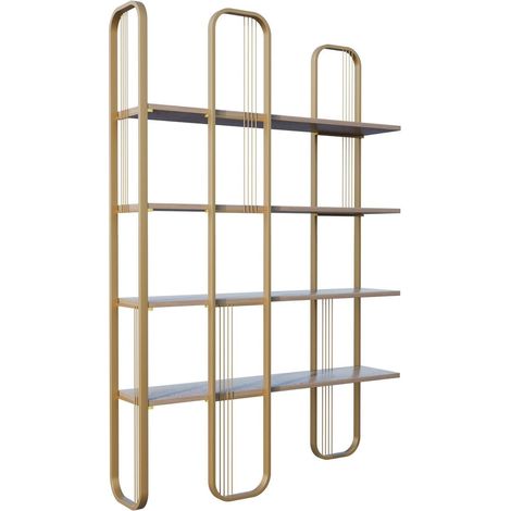 Etagère 4 niveaux dorée 124 cm - Arosa