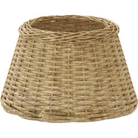 Abat-jour marron Ø45x28 cm osier