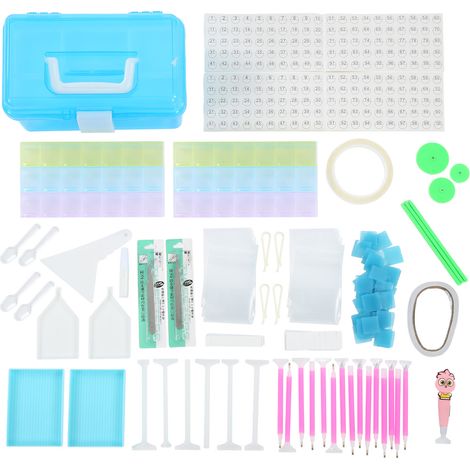 Kit de pose de strass pour peinture diamant, grande capacité, pratique et efficace, outil de peinture diamant art (1/5)
