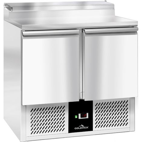 Table de préparation réfrigérée compacte 2 portes (5 x 1/6) PREMIUM - GOLDINOX